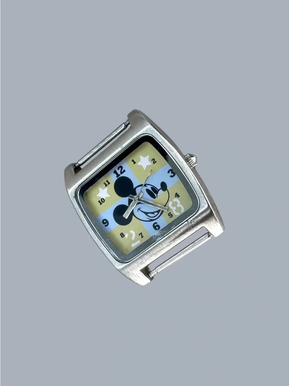 Vintage Disney Store Mickey Mouse Square Watch Japan Movement Stainless Steel No